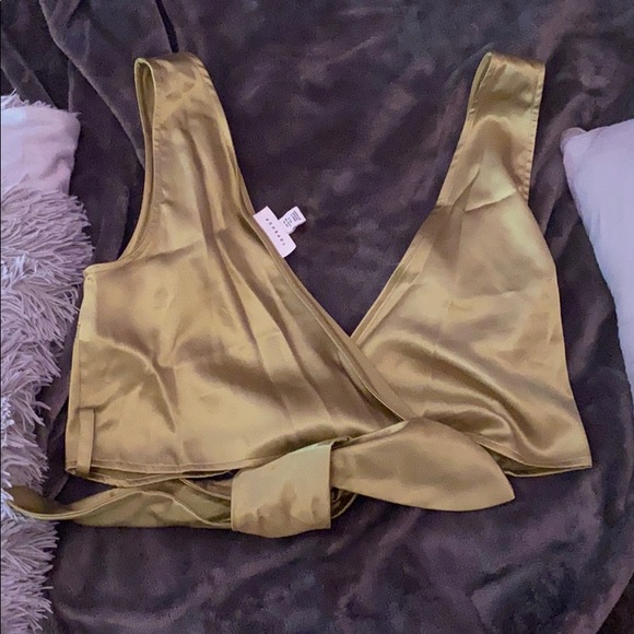 Topshop silky crop top US size 6